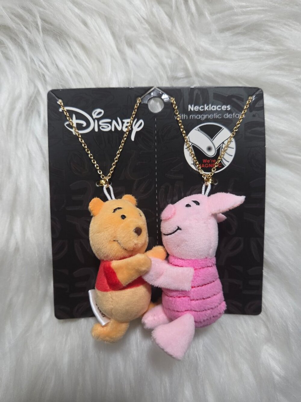 Disney Winnie the Pooh & Piglet Magnetic Necklace Set